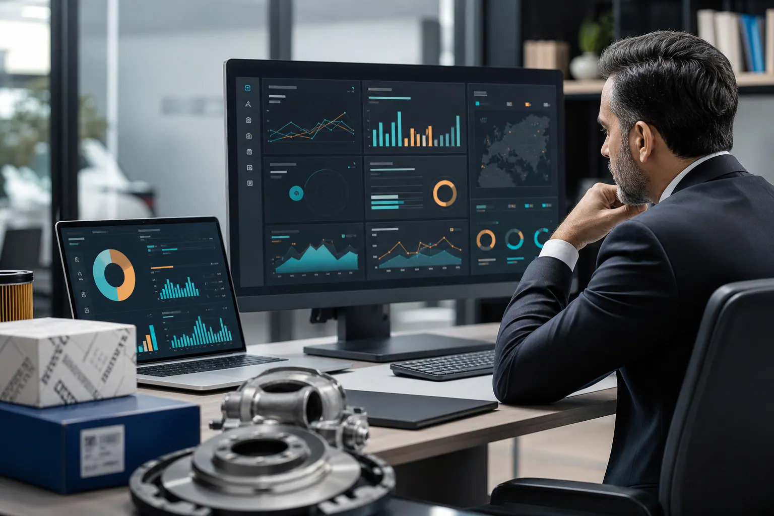 Dashboard para venta de repuestos de autos e inteligencia comercial Dashboard de inteligencia comercial para venta de repuestos de autos con demanda, stock, cotizaciones y oportunidades