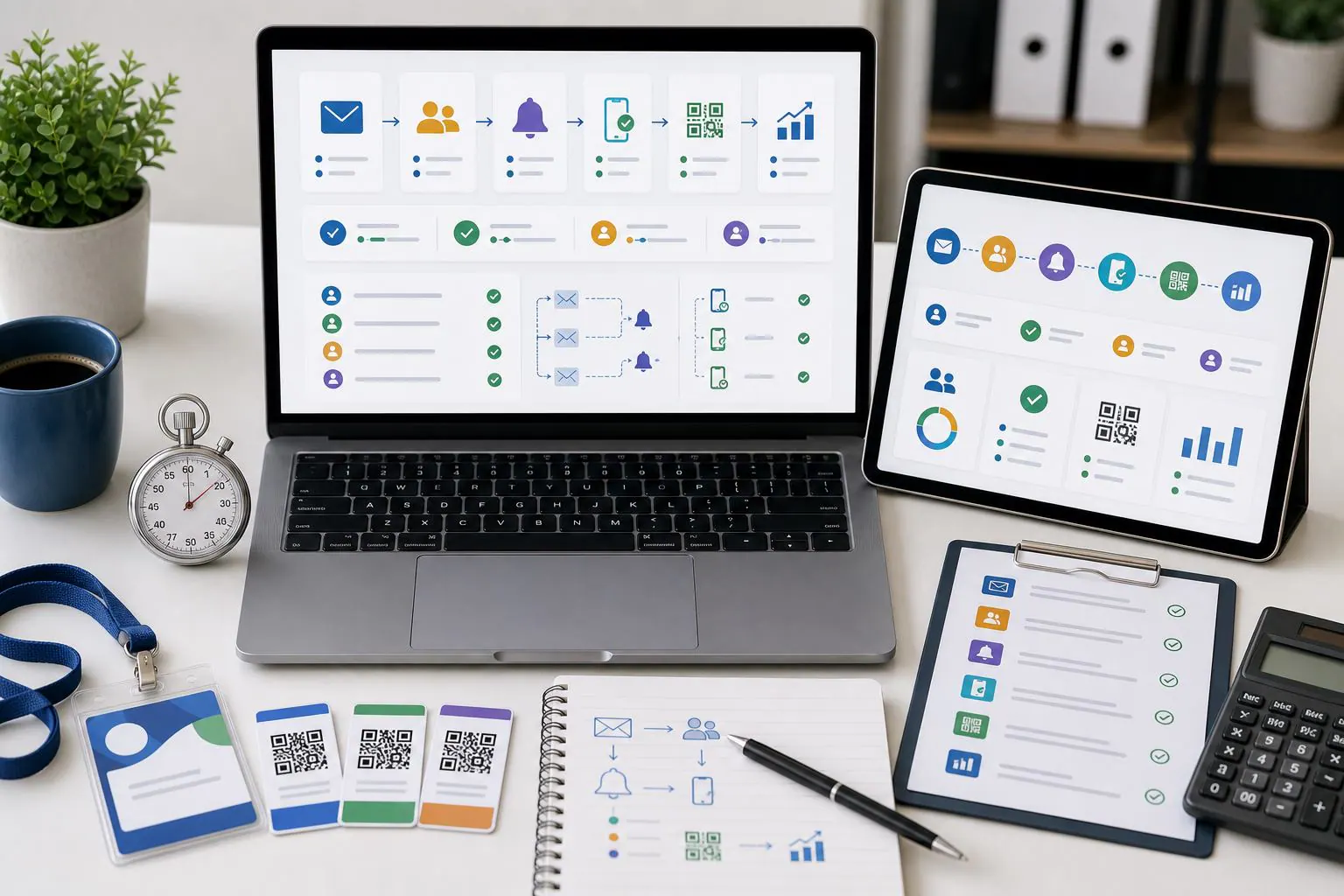 Automatizacion para reducir costos operativos en eventos Flujo automatizado de invitaciones RSVP recordatorios y acreditacion para reducir costos operativos