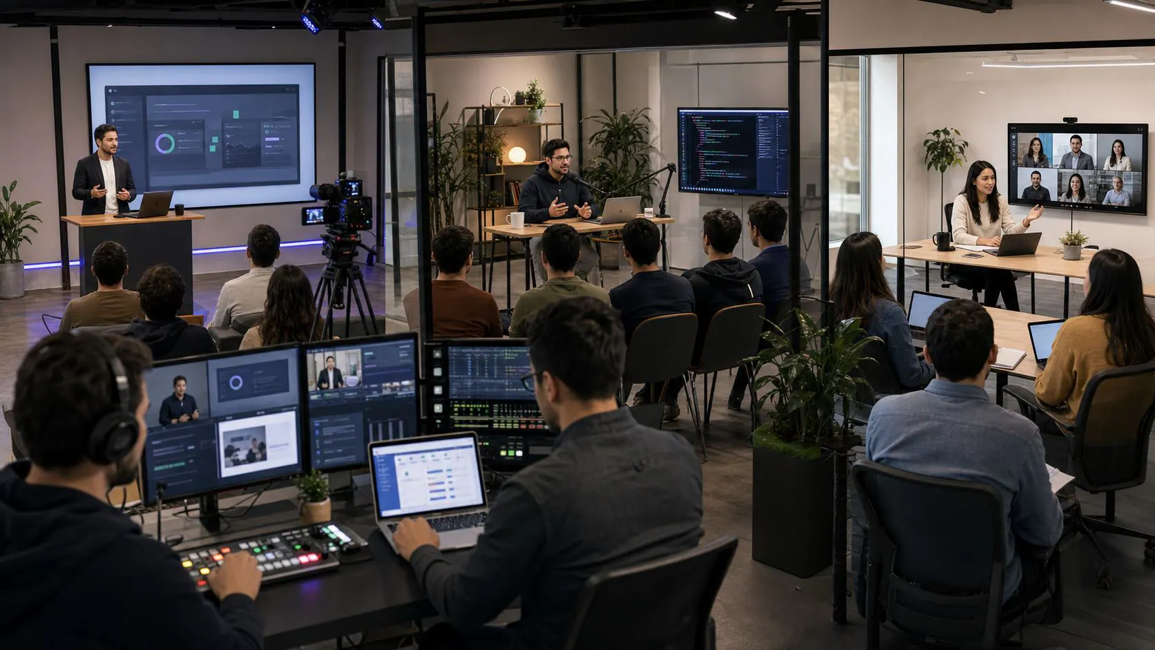 Casos de uso de eventos digitales para empresas tecnologicas Lanzamiento de software webinar tecnico y capacitacion virtual para clientes
