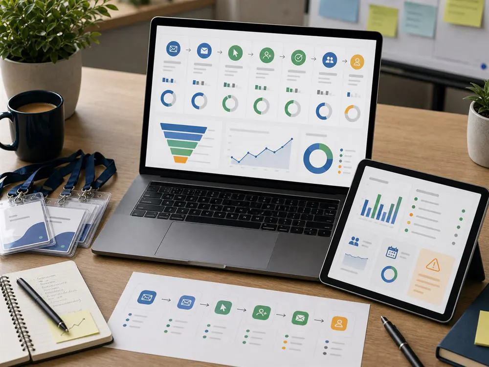 KPIs para eventos por convocatoria registro confirmacion asistencia y post evento Dashboard de KPIs para eventos con convocatoria registro confirmacion asistencia y post evento